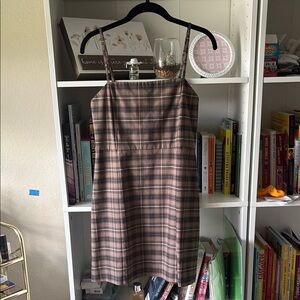 Plaid Brown Dress